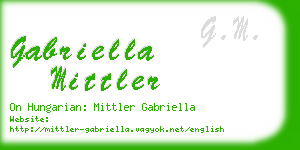 gabriella mittler business card